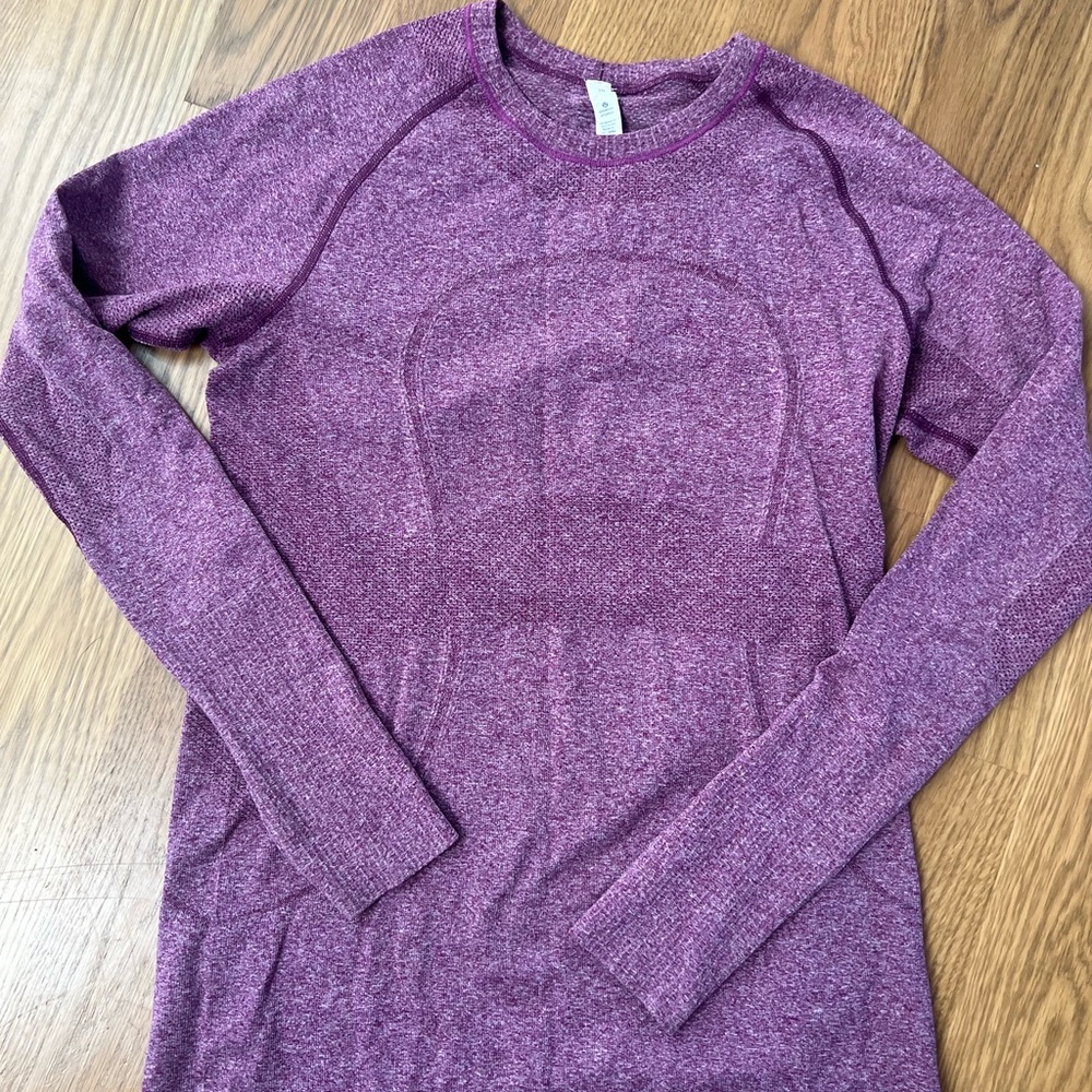 Lululemon size 10 Purple Long Sleeve athletic top